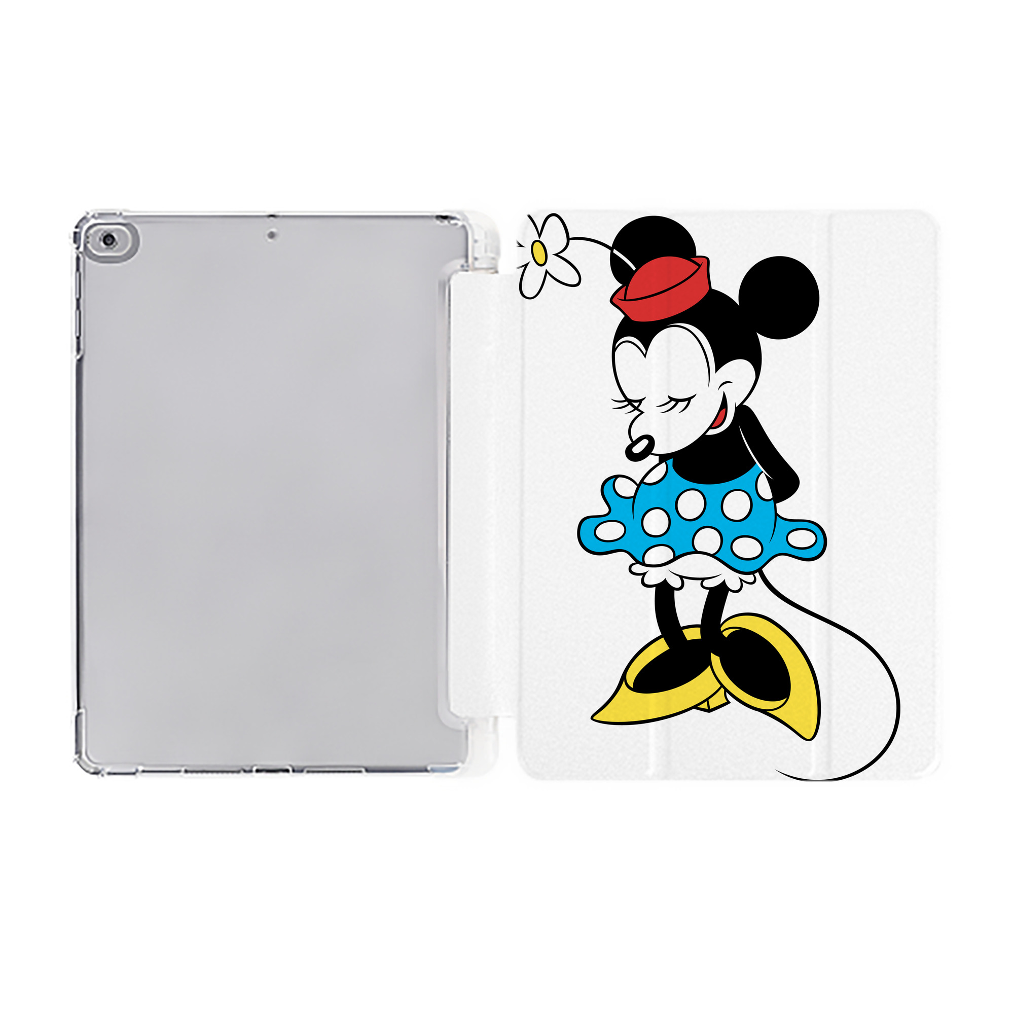 （画像用） ミッキーマウス Mickey Mouse IPad ケース ペン収納付き 三つ折りスタンド PUレザー×シリコン 対応機種9.5/10.5/10.9インチ